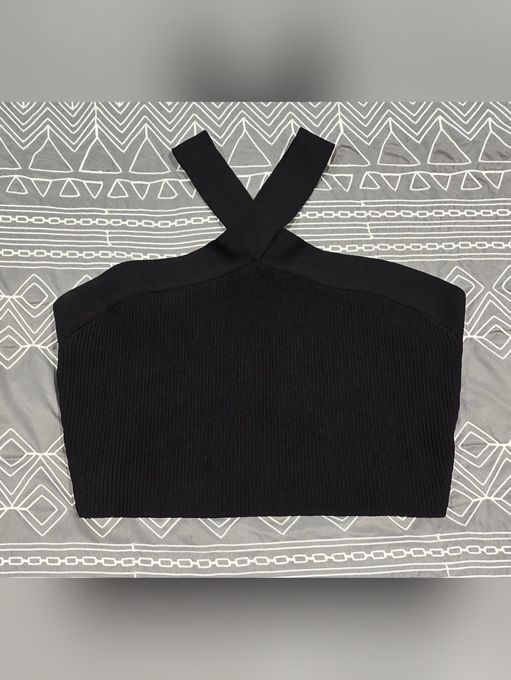 Aritzia Babaton Sculpt Knit Criss Cross Cropped Tank Size XL